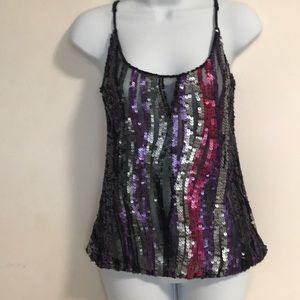 Multi Sequin blousen tank